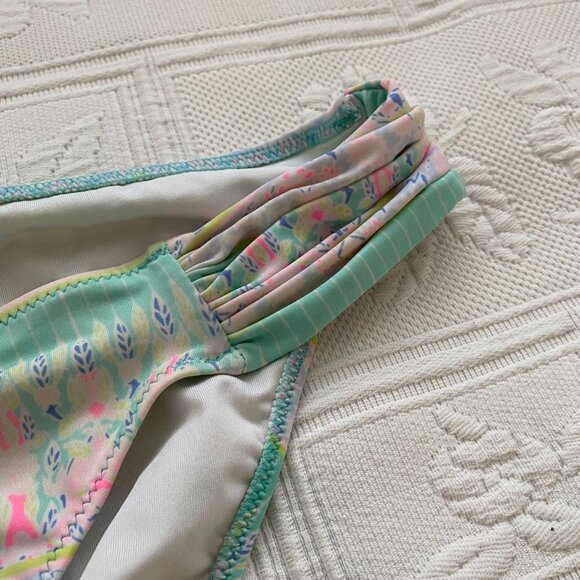 BOGO! Victoria’s Secret Mint Green/Pink Accent Havana Hipster Swim Bottom Medium - Picture 2 of 5